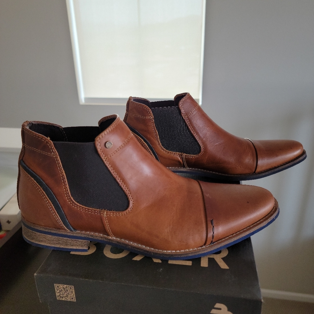 Men's Bullboxer Navos Leather Boots, Tan, Size 8 (US), 41 (EUR)